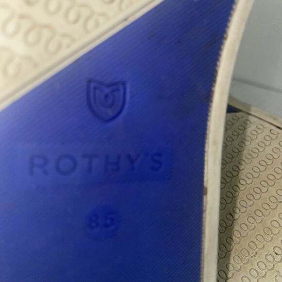 Rothys The Sneaker Womens 8.5 Black Beige Animal Print Knit Slip On Washable - Picture 9 of 9